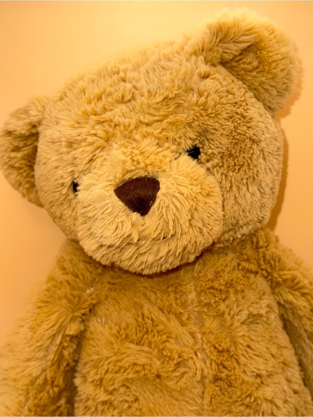 Vintage Harrods 16” Teddy Bear Plush Gold Embroidered Paw Stuffy Collectible